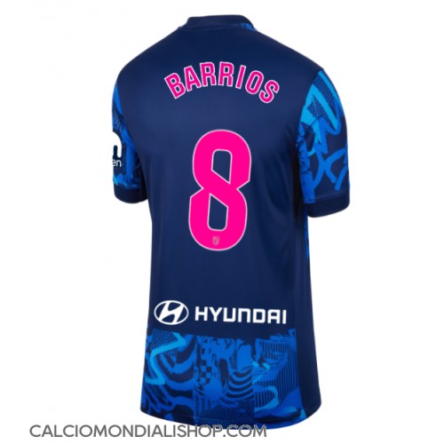 Maglie da calcio Atletico Madrid Pablo Barrios #8 Terza Maglia Femminile 2024-25 Manica Corta